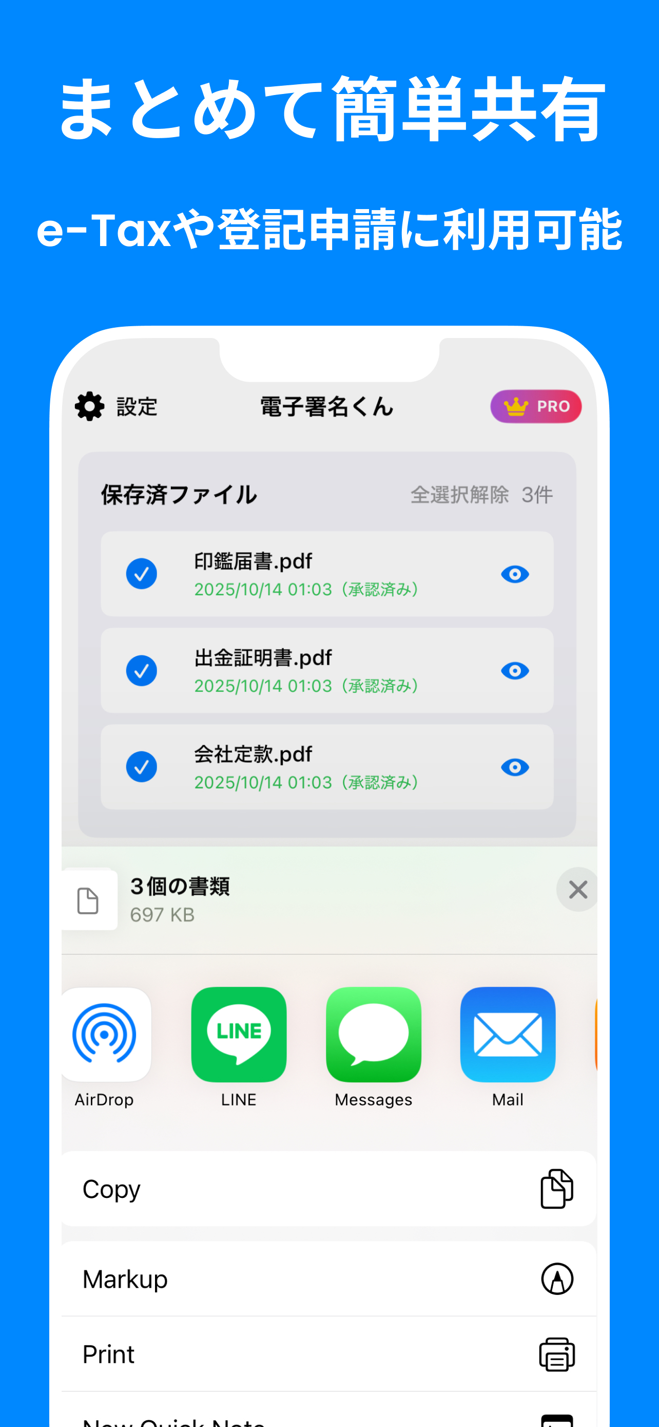 共有・保存画面のプレビュー